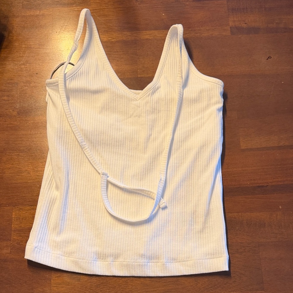 Old Navy White Ribbed Camisole